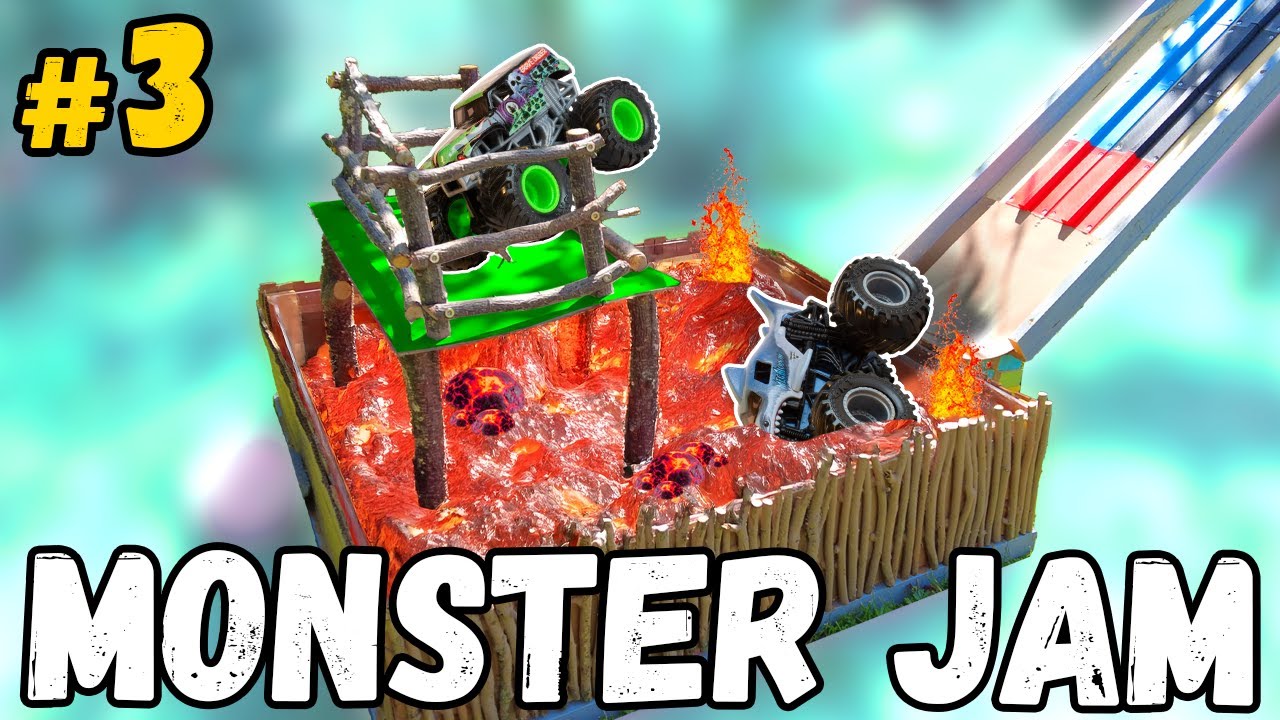 MONSTER JAM Competition #3: MONSTER TRUCK CHAMPIONSHIP '25 Racing Liquid Lava in the Pool Race