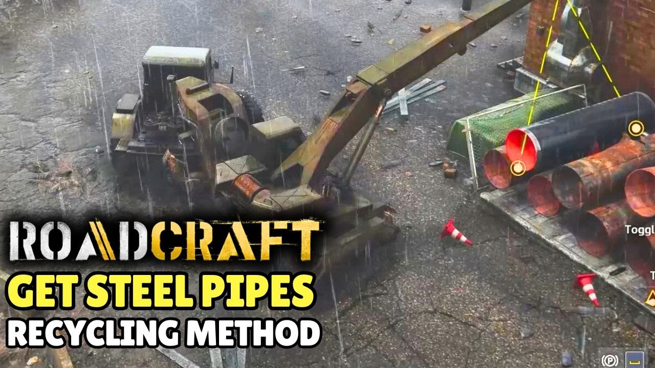 RoadCraft How to get Steel Pipes by Recycling Method