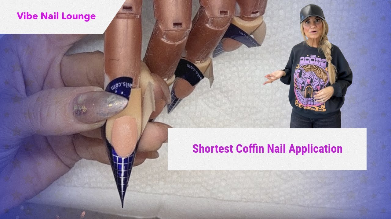 Shortest Coffin Nail Application 👀 #coffinnails