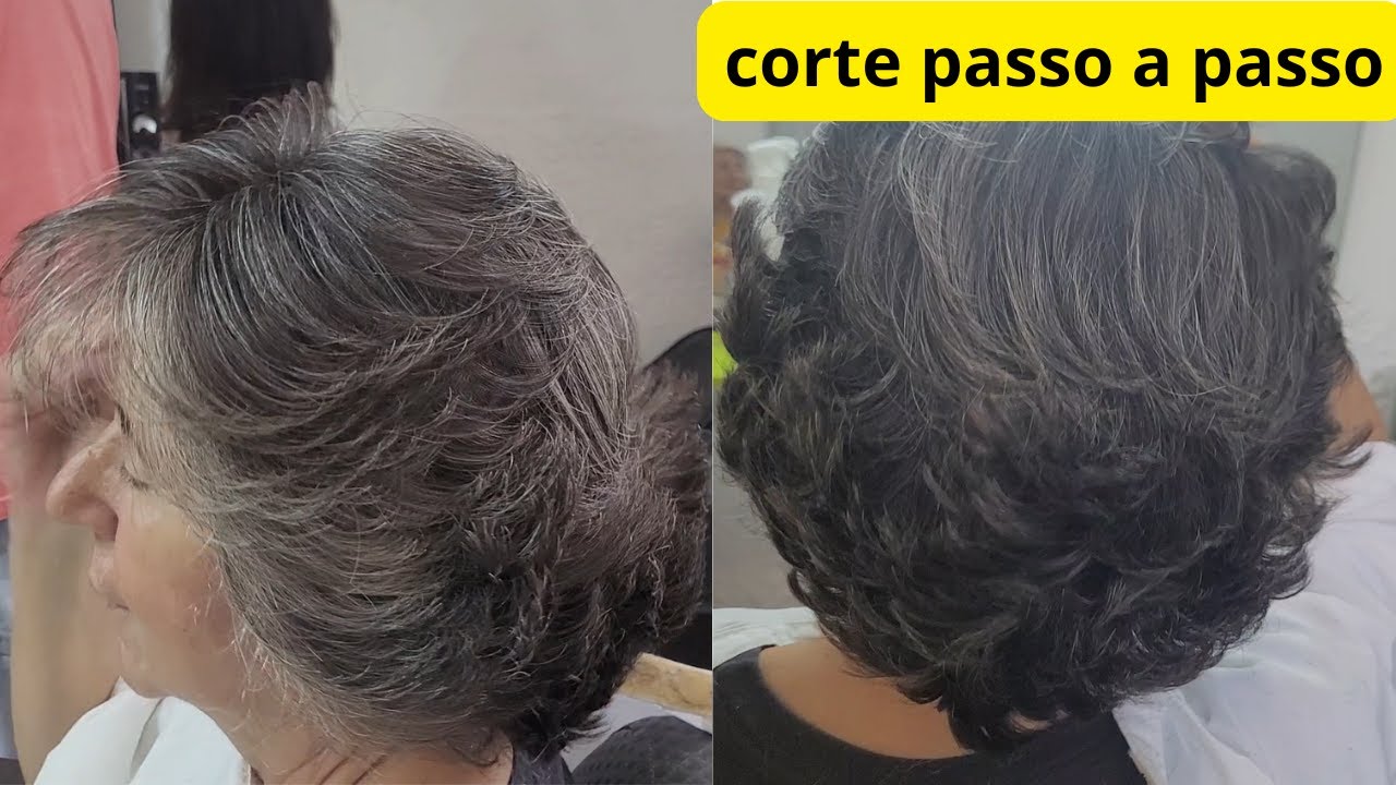 corte de cabelo feminino médio em camadas passo a passo