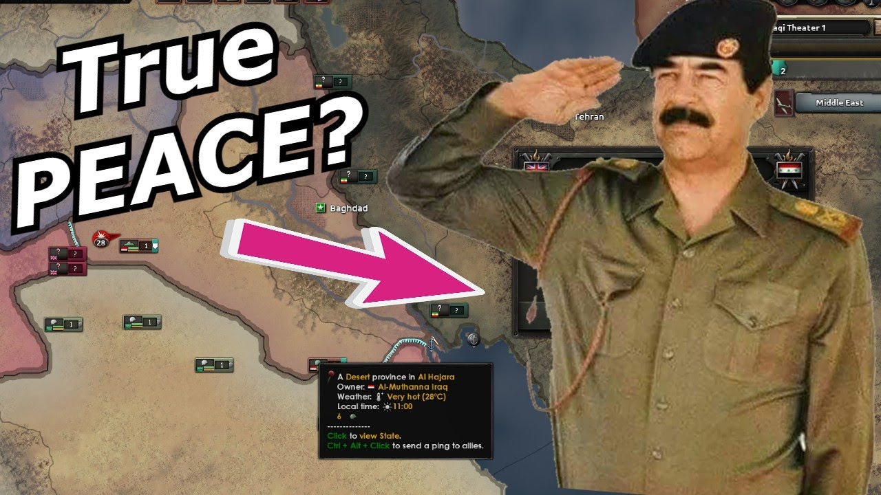 Hoi4 Рассвет тысячелетия Хороший парень Ирак исправляет ситуацию на Ближнем Востоке