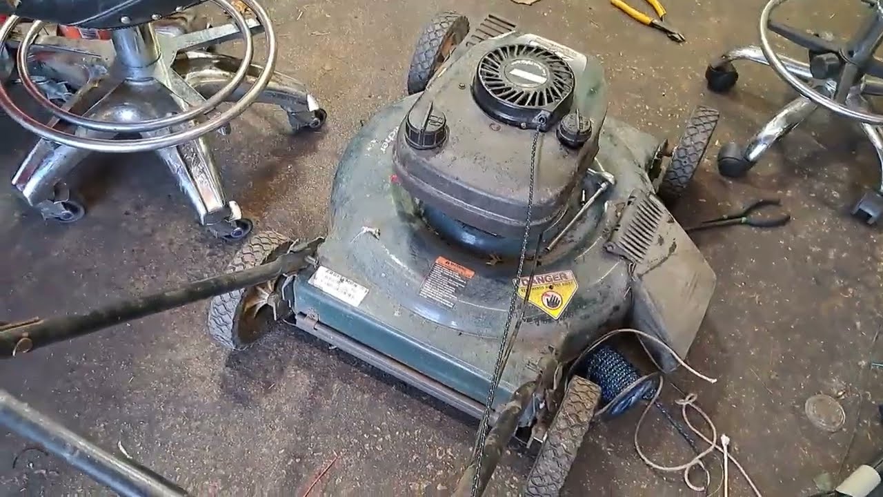 Tecumseh 4.5 eager-1 recoil pull rope repair craftsman lawnmower