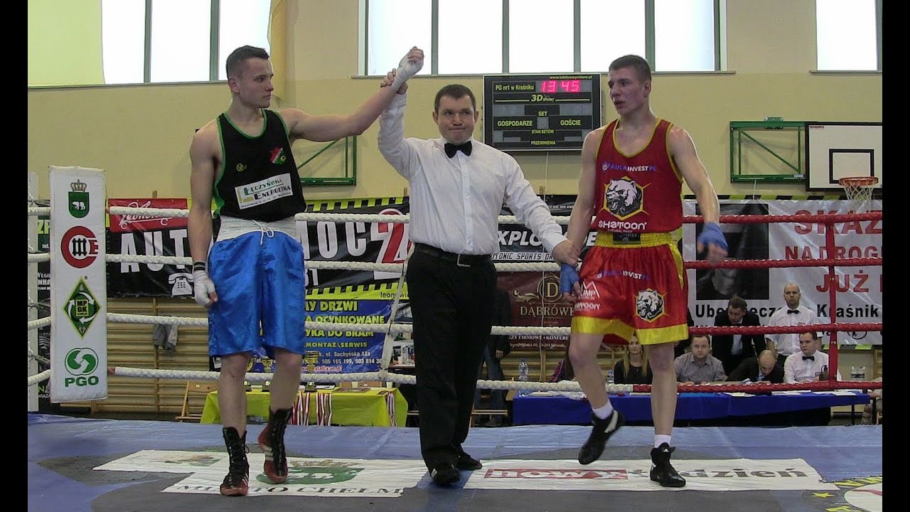Finały Mistrzostw Okręgu Lubelskiego 2015 - seniorzy 69 kg: Karol Pawlina - Bartosz Gała