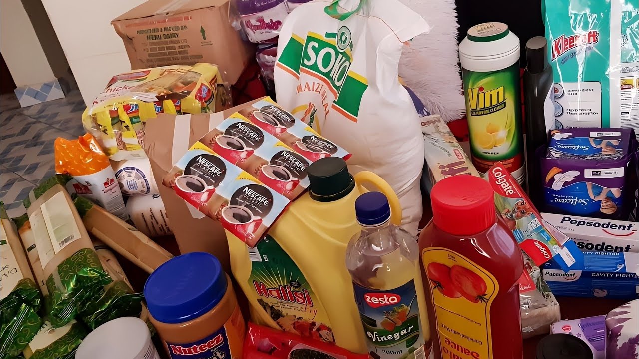 What 12,000 can get you in Kenya.shopping and grocery haul