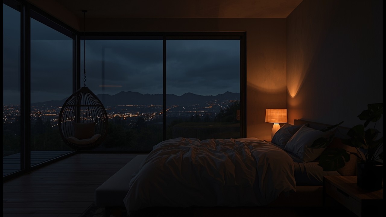 8 Hours Rainstorm Over City from the Mountains 🌧️ Deep Sleep Sounds (No Midroll Ads)