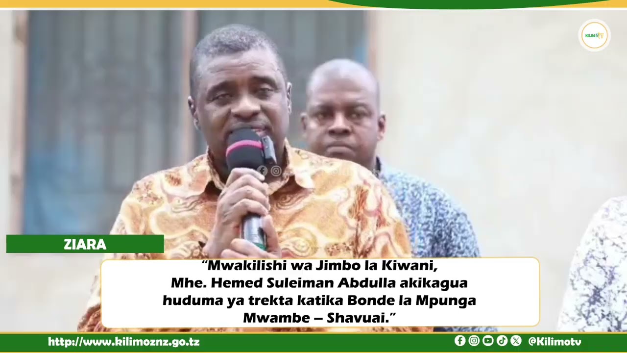 Mhe. Hemed Suleiman Abdulla Aangalia Huduma za Trekta kwa Wakulima wa Mpunga Mwambe