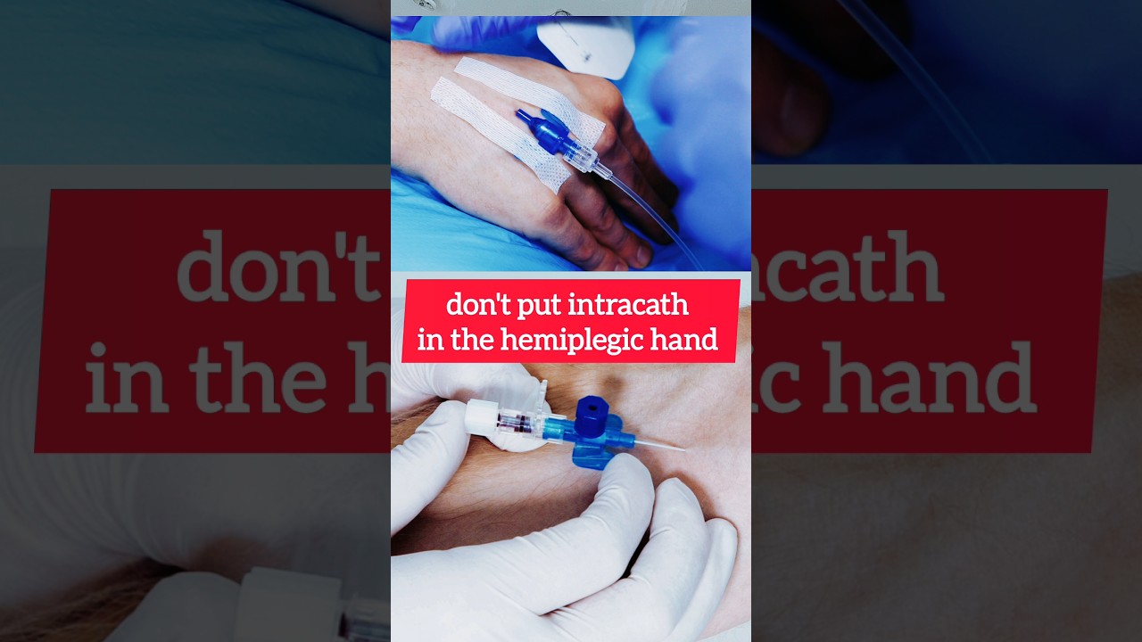 🎯 Don't put intracath in hemiplegic hand #neurology #icu #neet