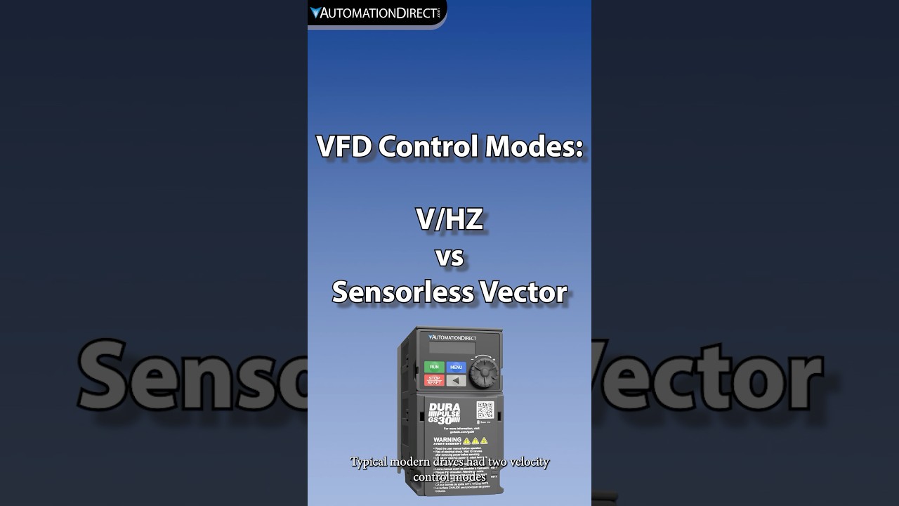 VFD Volts/Hertz vs Sensorless Vector from AutomationDirect