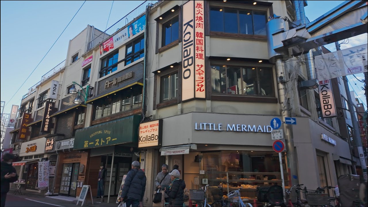 【東京】　学芸大学駅周辺の商店街と住宅街　心が落ち着く街並みを散策　4K
