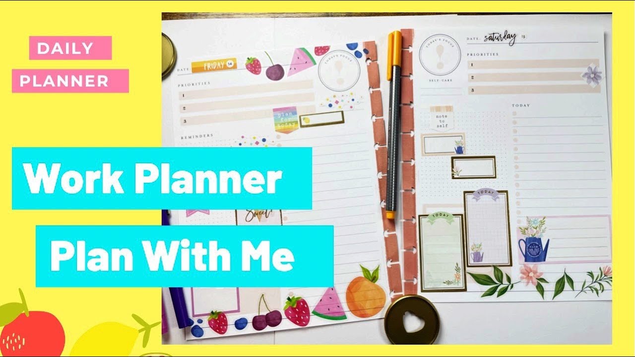 Using Daily Planner Sheets in my Work Planner / Happy Planner / Functional