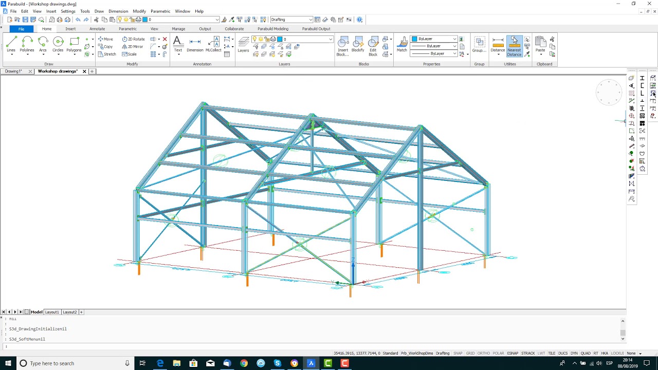 Parabuild Exercise E2 : Generating workshop drawings