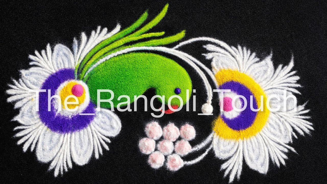 Simple Rangoli Easy Design ✨