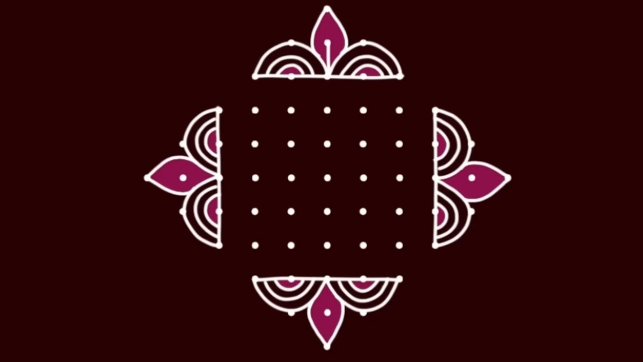 new trending rangoli designs 11 *1 dots  పిల్లలకు సులభమైన పడి కోలం