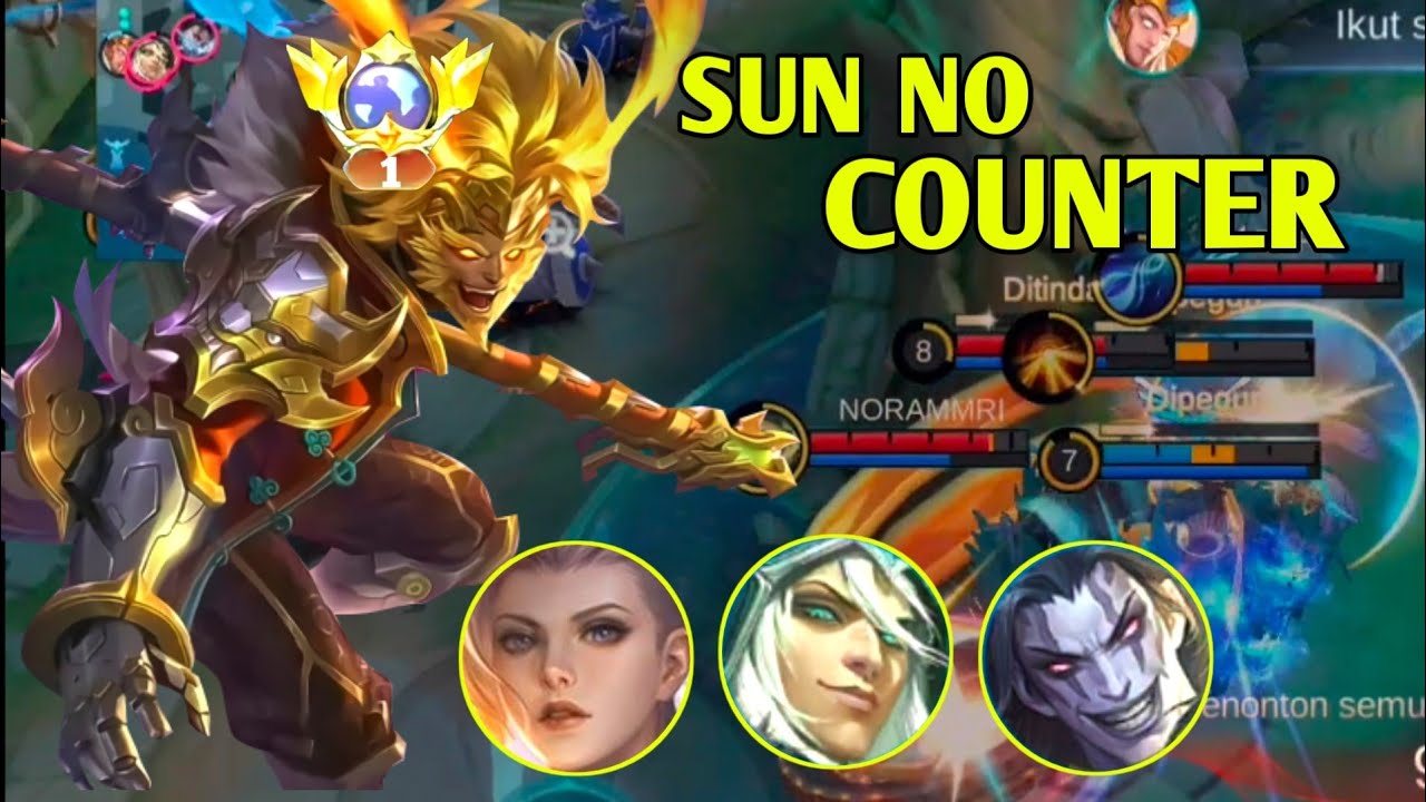 SUN HERO NO COUNTER MEMPERMAINKAN EMOSI MUSUH (MOBILE LEGENDS) 