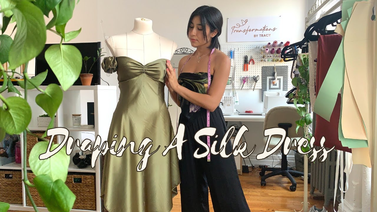 Drape A Strapless Silk Dress W/Me