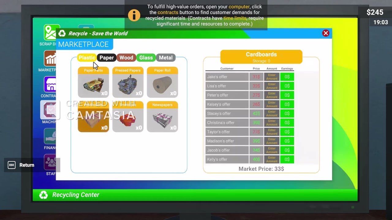 Recycling Center Simulator - Cheat Engine - Unlimted Cash