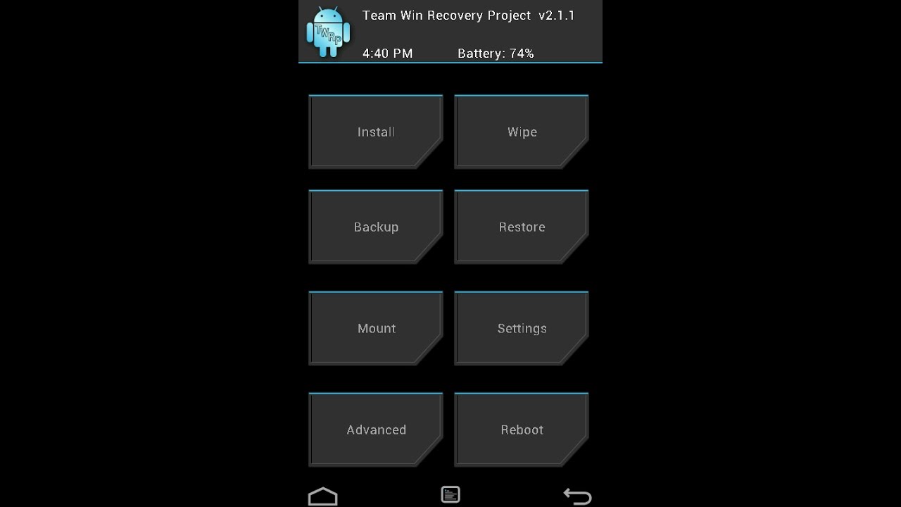 Как войти в recovery (на примере lenovo p780)