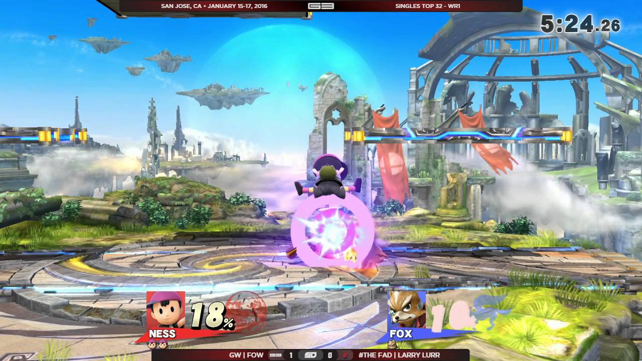 GENESIS 3 - GW|FOW (Ness) vs #THE FAD|Larry Lurr (Sheik/Fox/Donkey Kong) - Wii U Singles Top32 WR1