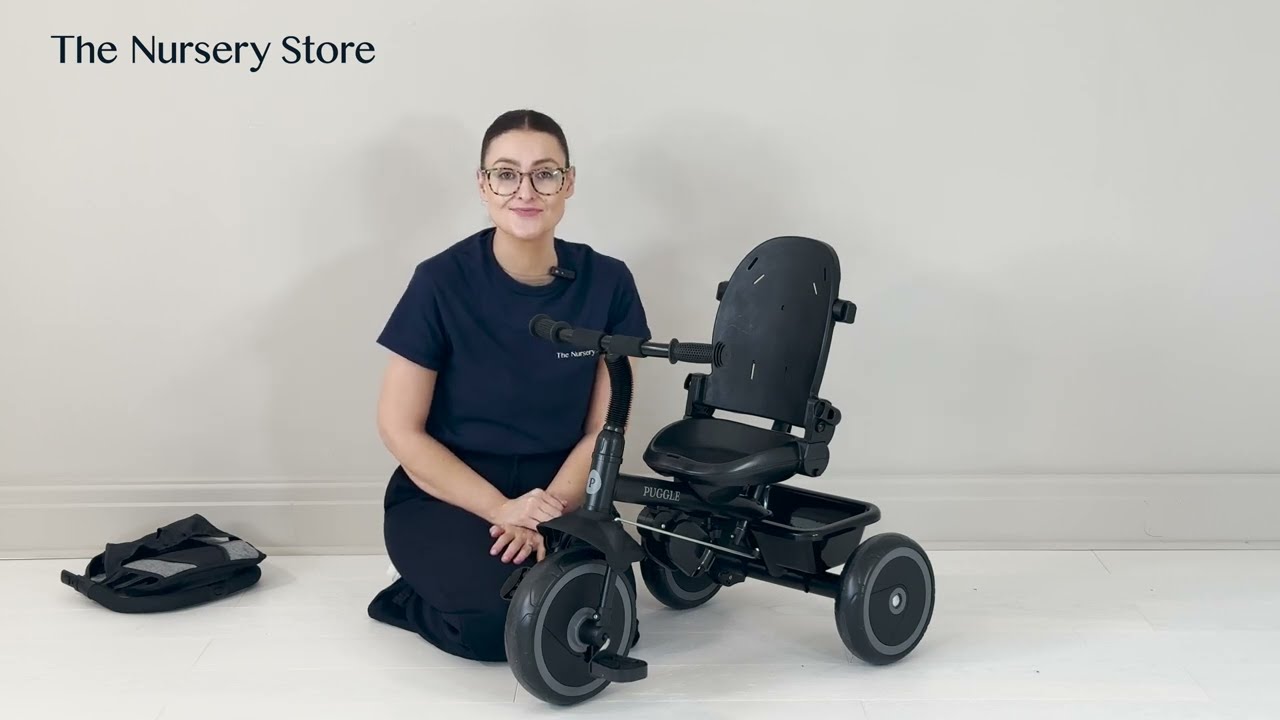 Складной трёхколёсный велосипед Puggle Easy Twist 6-в-1 с ручкой