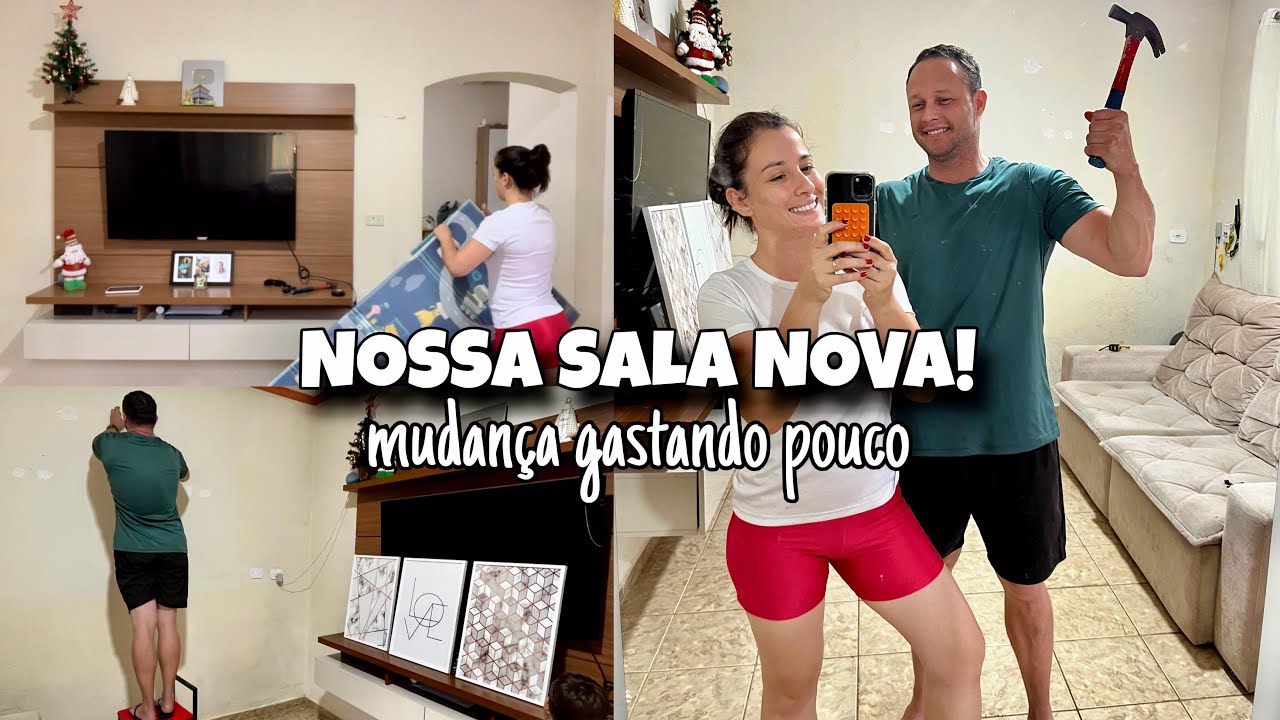 transformei minha sala com detalhes simpes | O Antes e Depois Ficou Lindo! 🤩