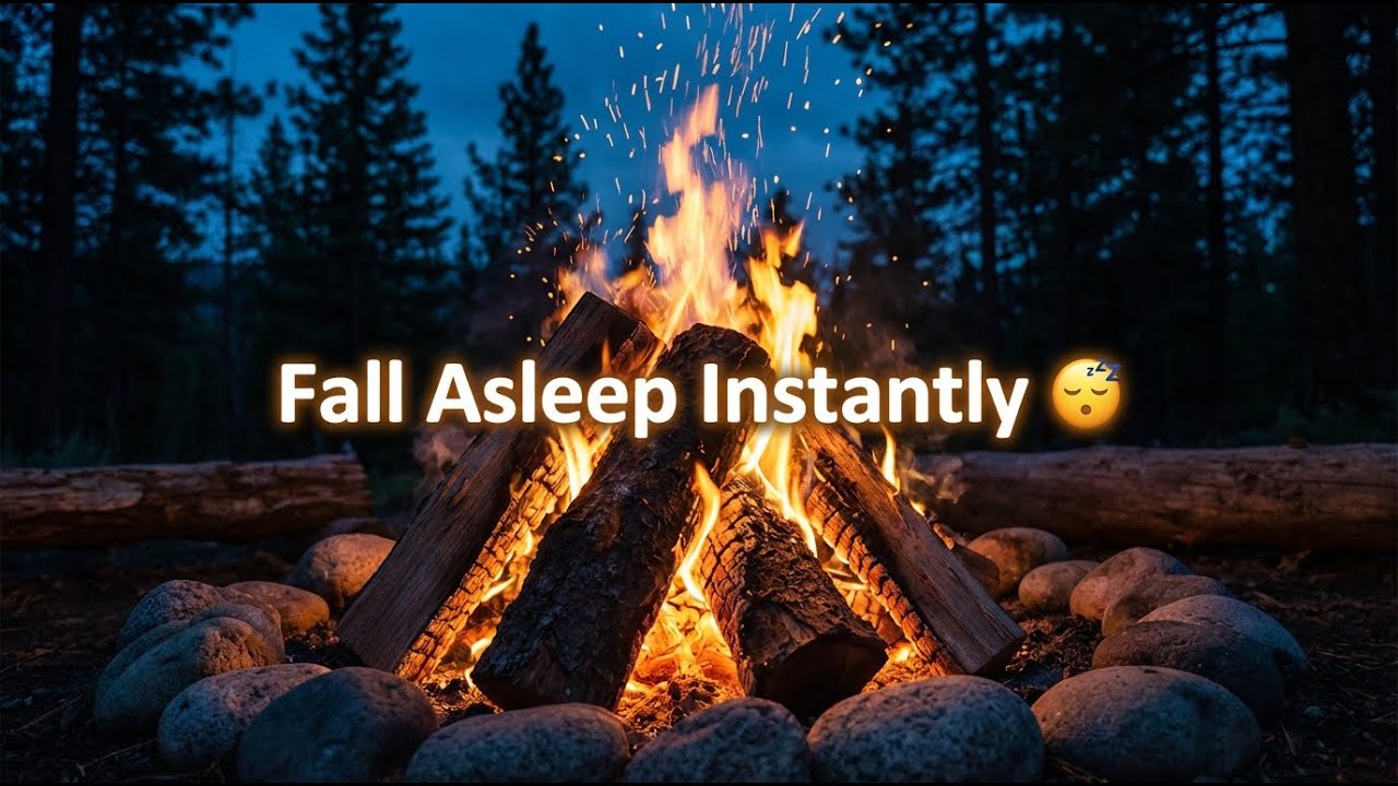 Powerful Brain Massage: Deep Crackling Fire (4K) to Stop Racing Thoughts & Anxiety Instantly