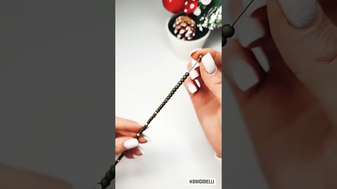 Bracciale elasticizzato con sfere opache ed ematite. Facile da fare💥 #bracciale #tutorial #elastico