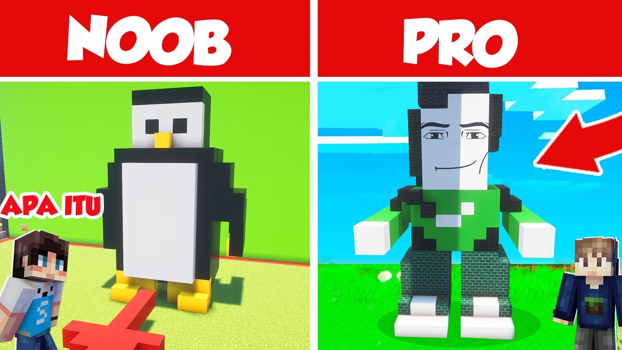 KITA BUILD KARAKTER GAME ROBLOX PALING KOCAK DI MINECRAFT!!!