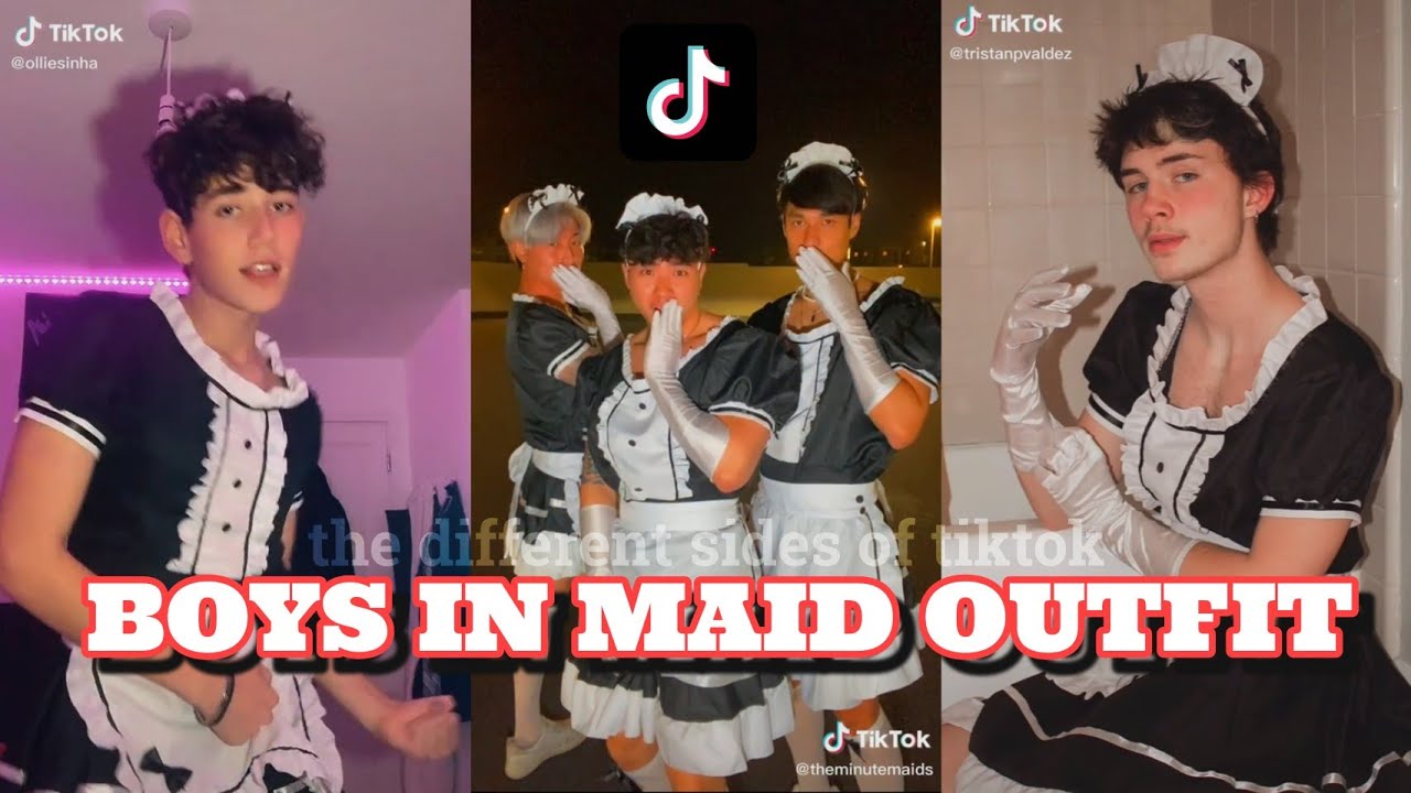 TikTok Boys Wearing Maid Outfit
