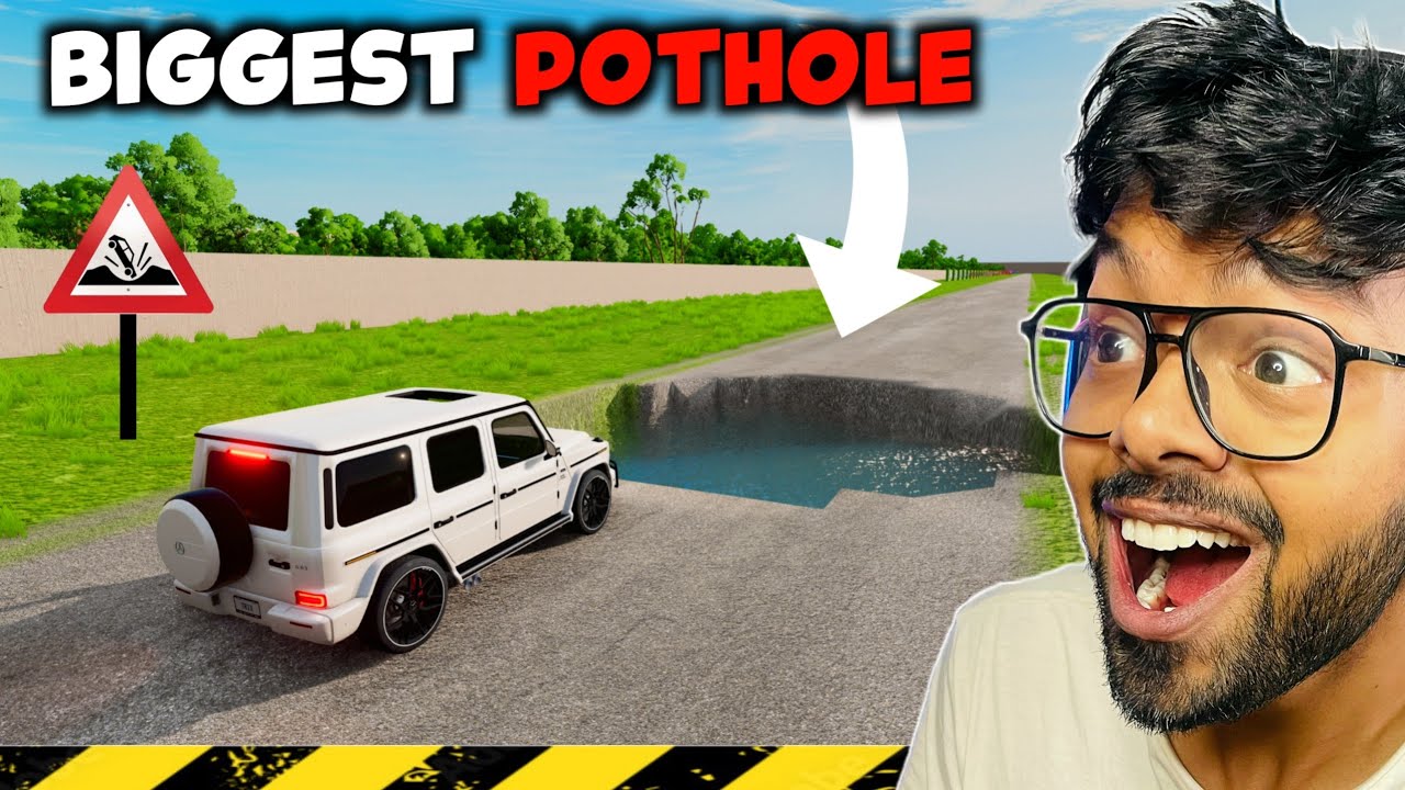 Expensive Cars VS World's Biggest Pothole - AFKaman