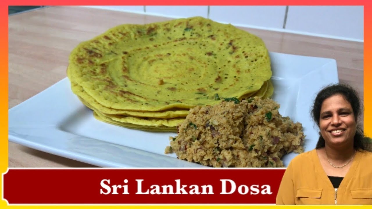 Traditional Sri Lankan Dosa | Tamil Recipe | Thosai |English Subtitles