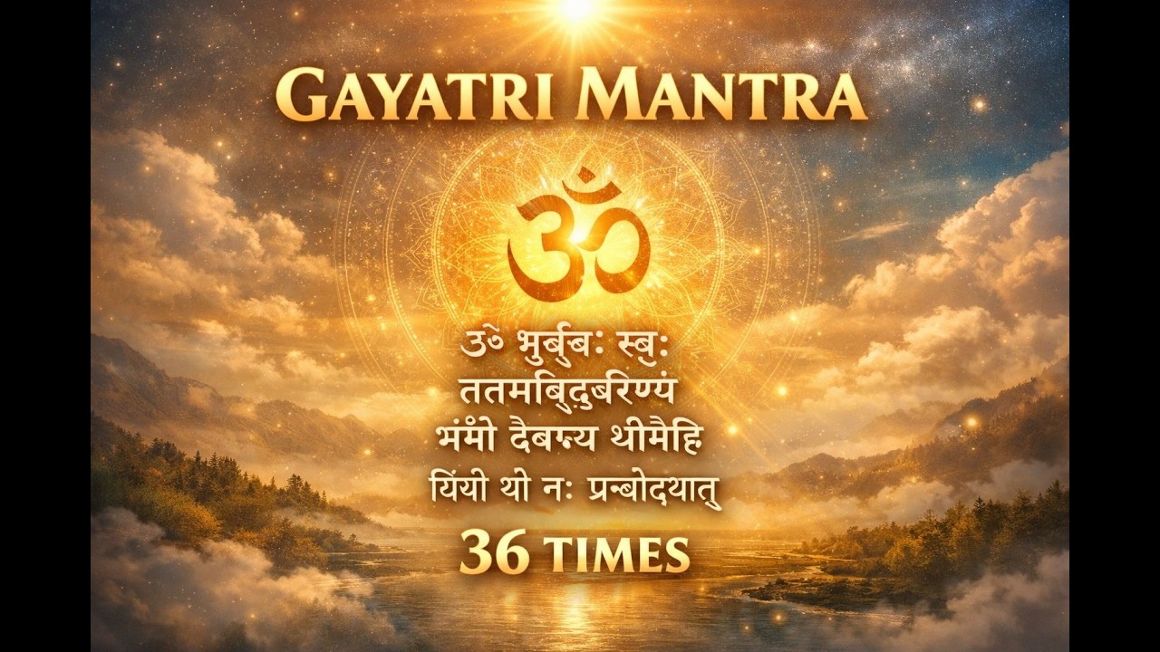 Gayatri Mantra 36x | Peaceful Sanskrit Chant for Daily Meditation