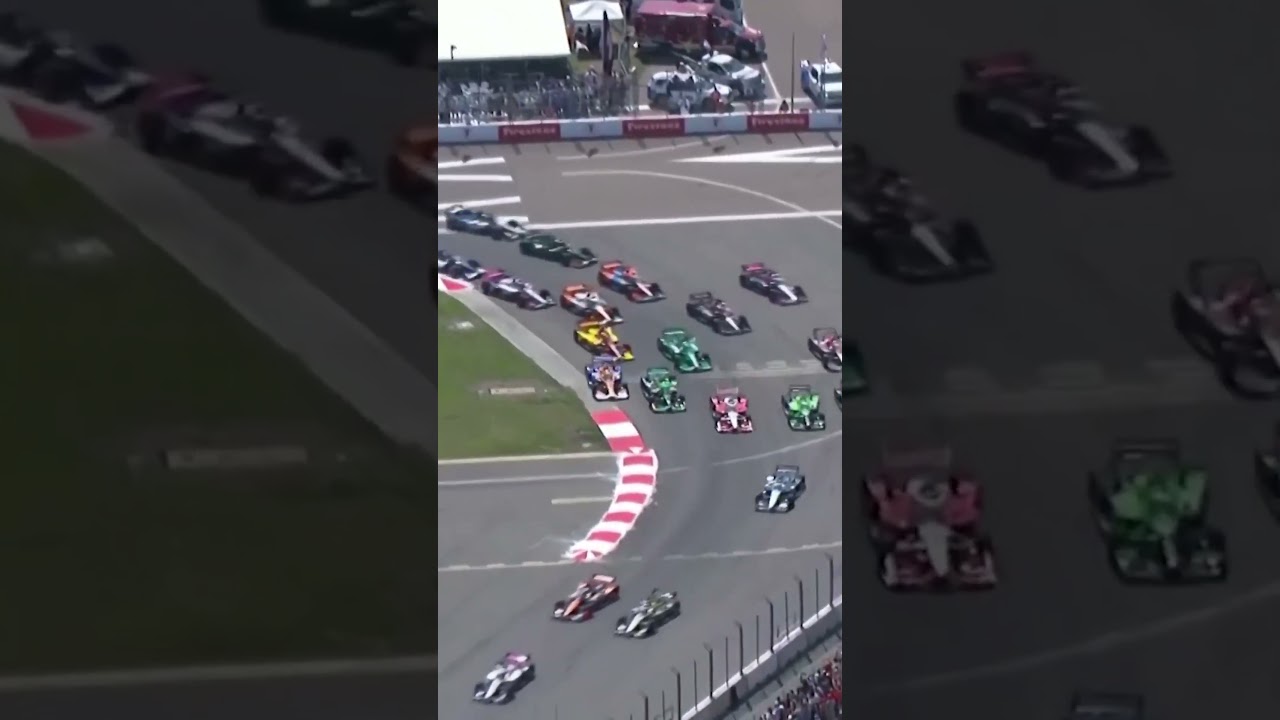 IndyCar goes FOUR WIDE at St. Pete start 🏎