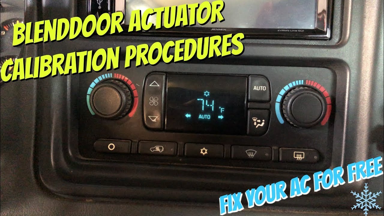 Процедура повторной калибровки привода автоматической смесительной системы HVAC для грузовиков и ...