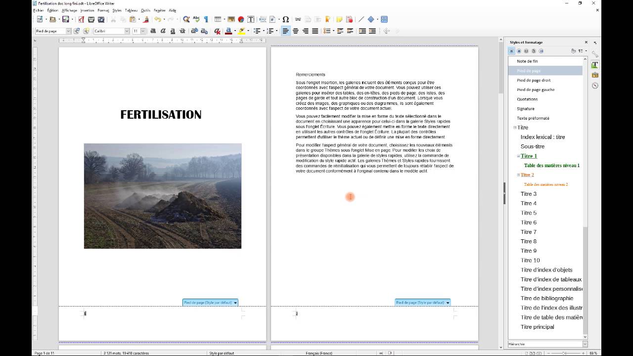 LibreOffice -  Numérotation complexe