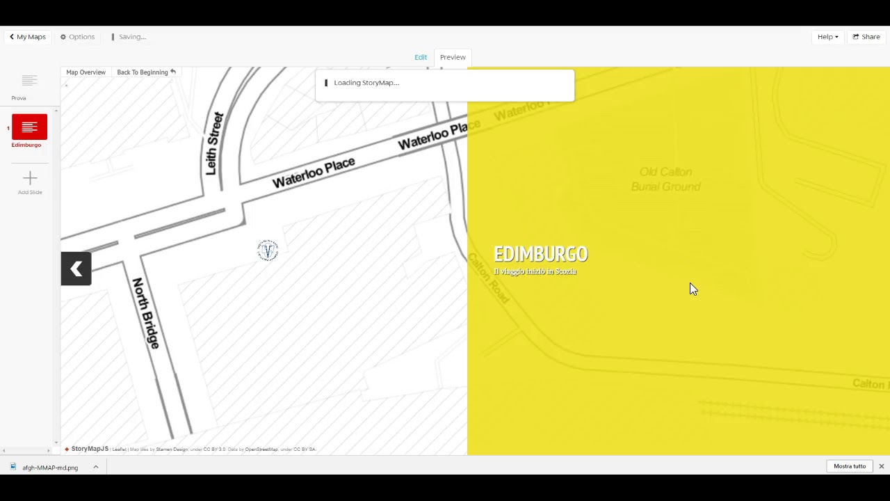 Storymap - Tutorial