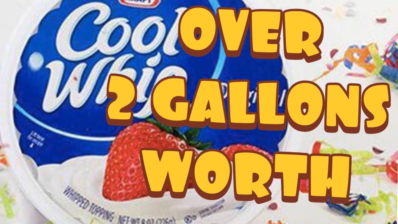 GIRL EATS 2 GALLONS OF COOL WHIP! COOL WHHHHHHHHIP . DAIRY CHALLENGE VS DESSERT