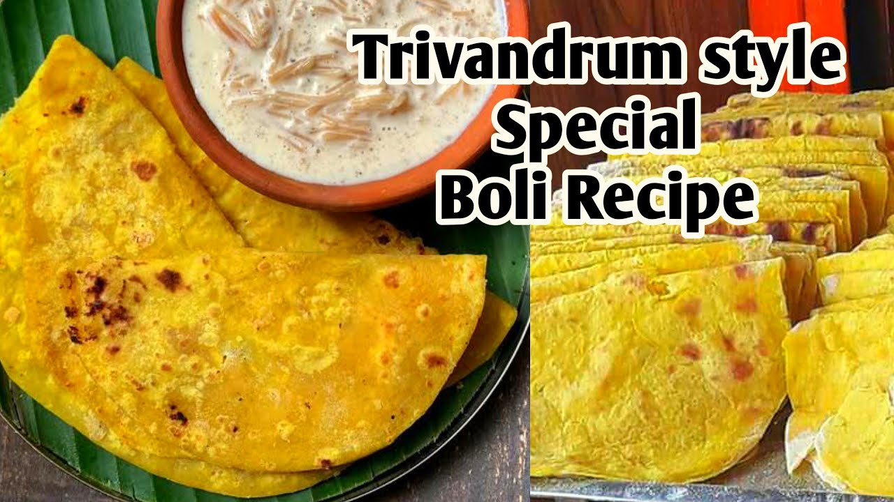 TRIVANDRUM STYLE ബോളി  | Boli recipe Malayalam || സദ്യ special Boli| Puran poli recipe