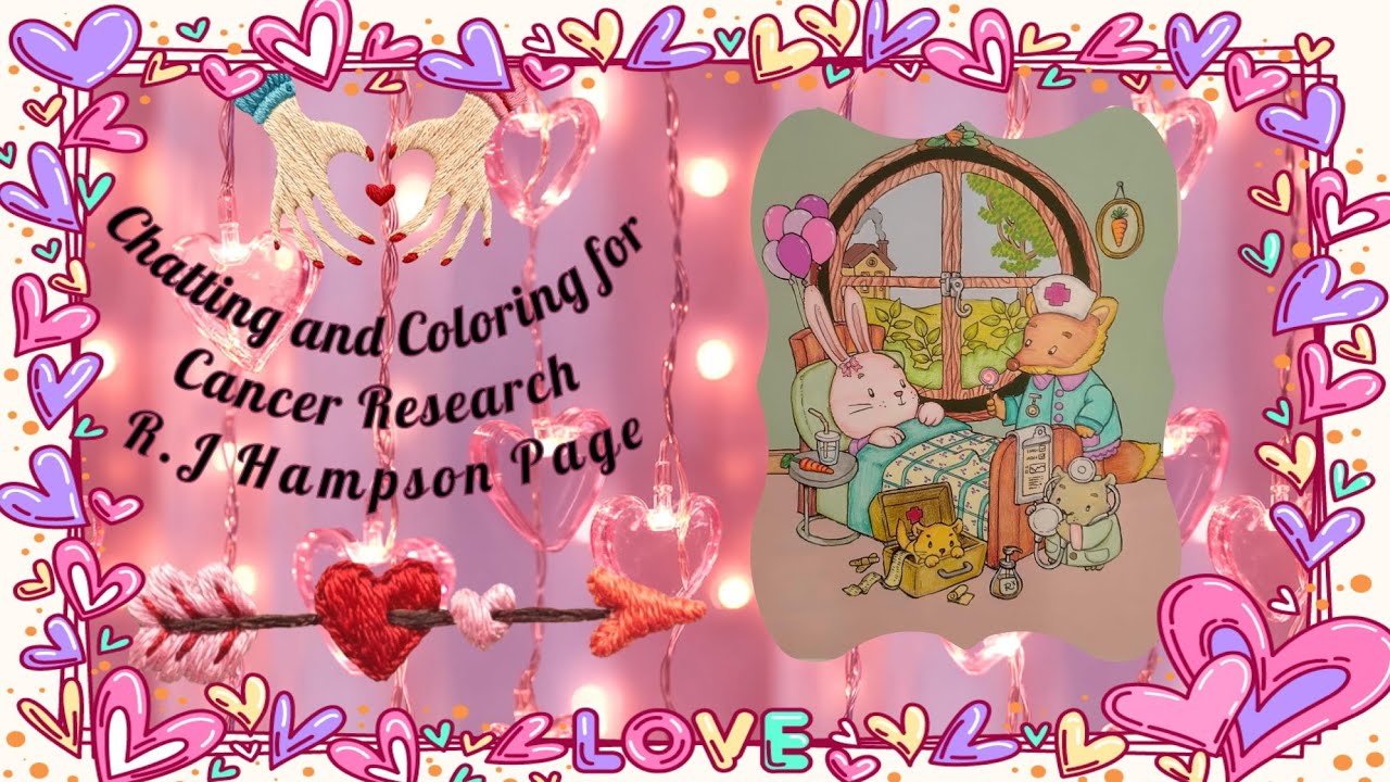 Chatting Coloring for cancer RJ Hampson page. 