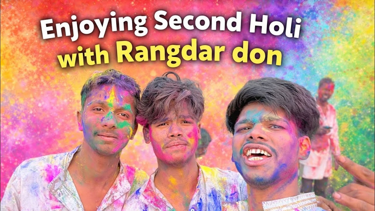 Enjoying Second Holi With Rangdar Don😝#vlog #happyholi 