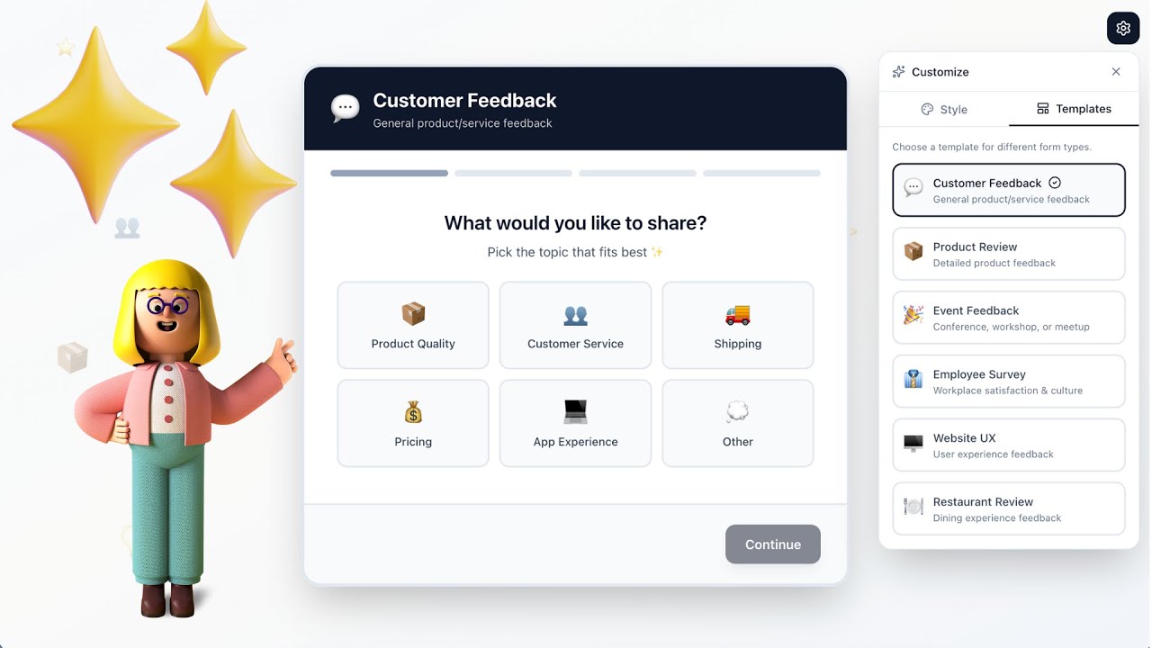 Build a Feedback Survey Form in Taskade Genesis (Fully Customizable)