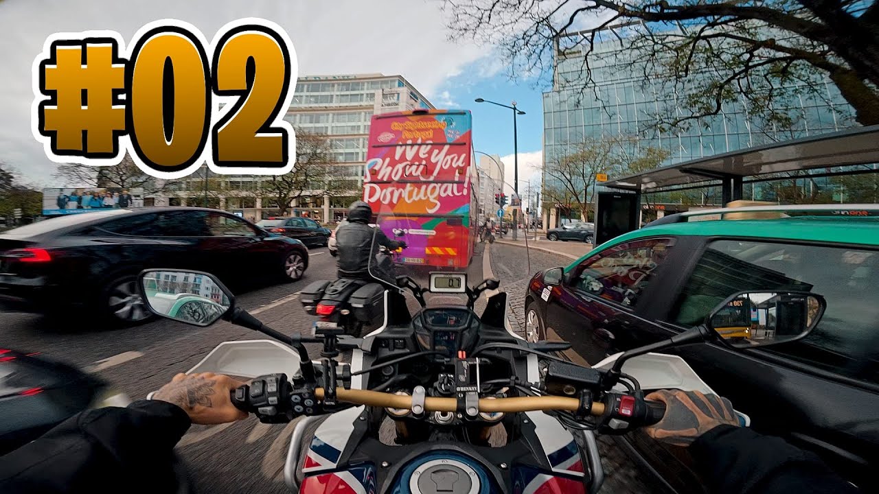 ACELERANDO de AFRICA TWIN por PORTUGAL 🇵🇹 | Motovlog em Lisboa com Big Trail Africa Twin!