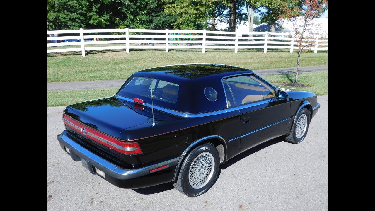 1990 Chrysler TC by Maserati - ONE FAMILY OWNER,Black/Ginger,90K,Extra Clean,HUGE SERVICE HISTORY!!