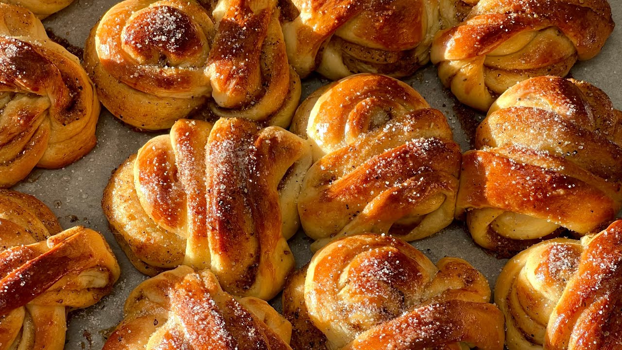CARDAMOM BUNS  recipe - the best sweet buns you can make at home without any special tools