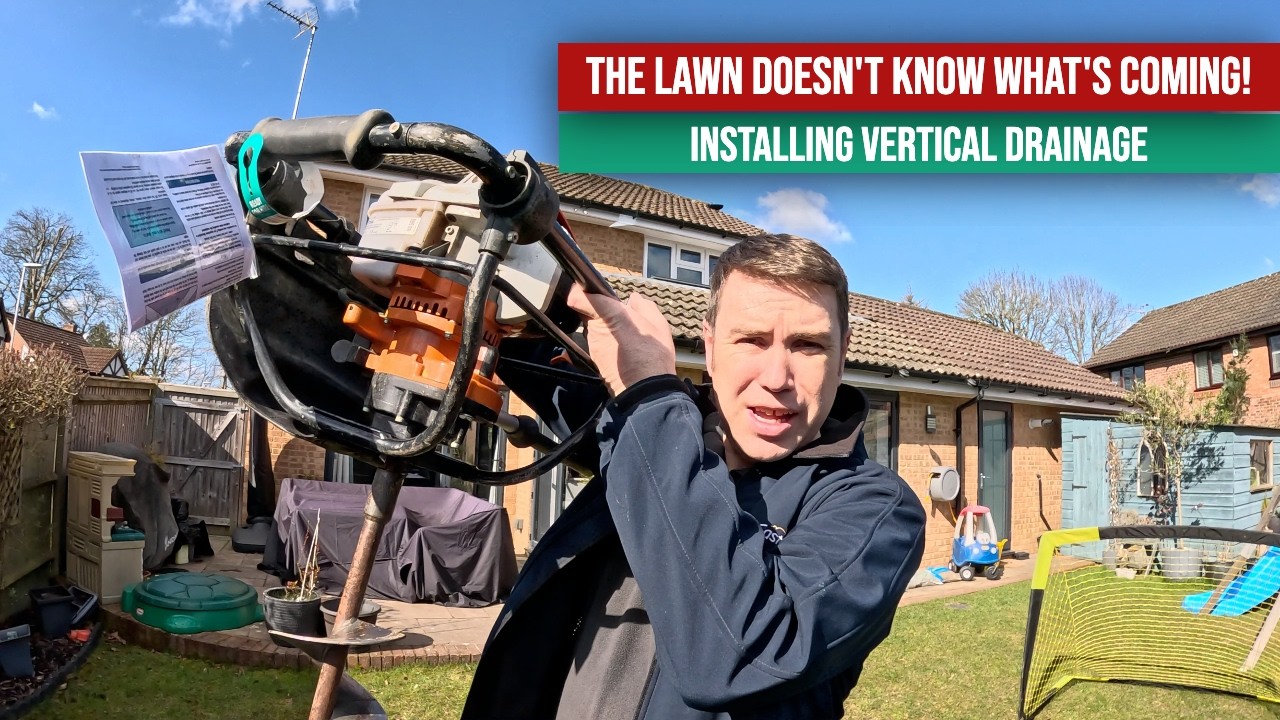 Better than French Drains? Using VERTICAL DRAINAGE to fix the MOSSY LAWN
