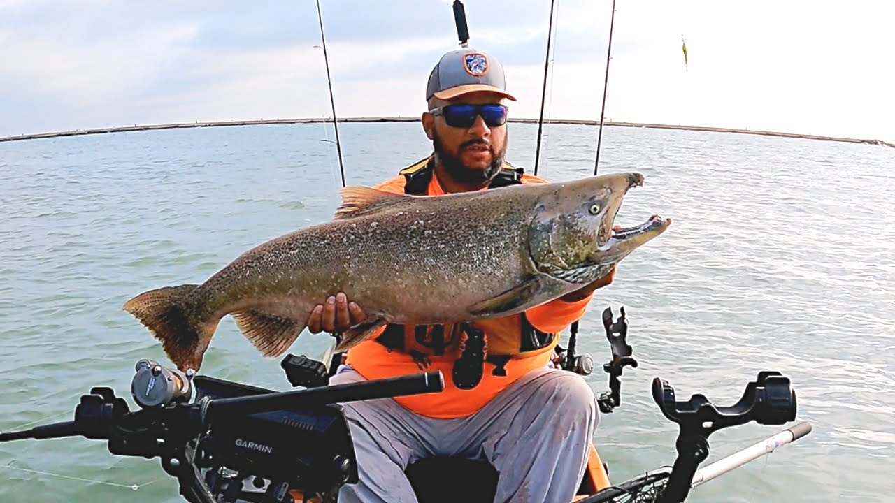 Incredible Day of King Salmon Kayak Fishing *Livescope Strike Footage*