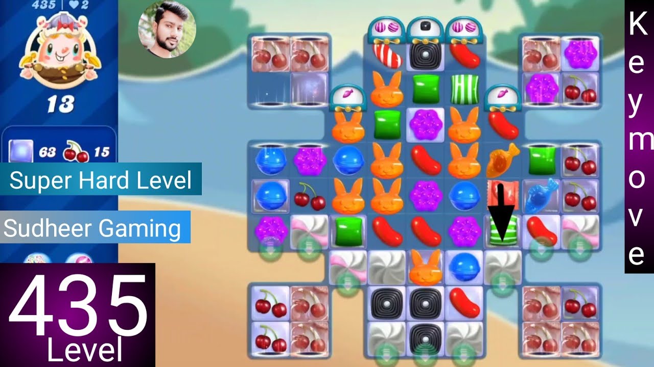 Candy crush saga level 435 । Super Hard level । No boosters। Candy crush 435 help। Sudheer CC Gaming