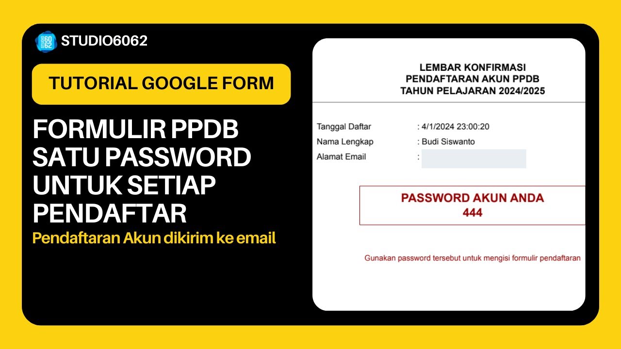 Cara Membuat Google Form dengan Password Setiap Pendaftar
