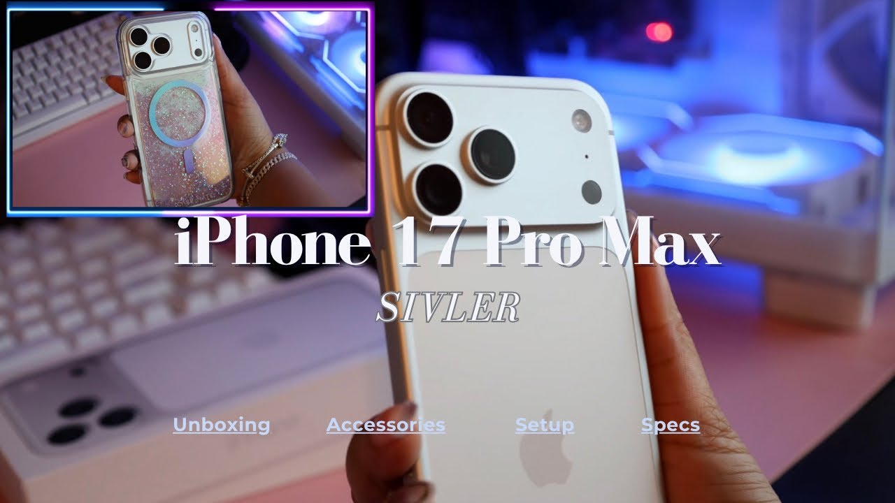iPhone 17 Pro Max Unboxing | Silver 512 GB | Accessories for content creation
