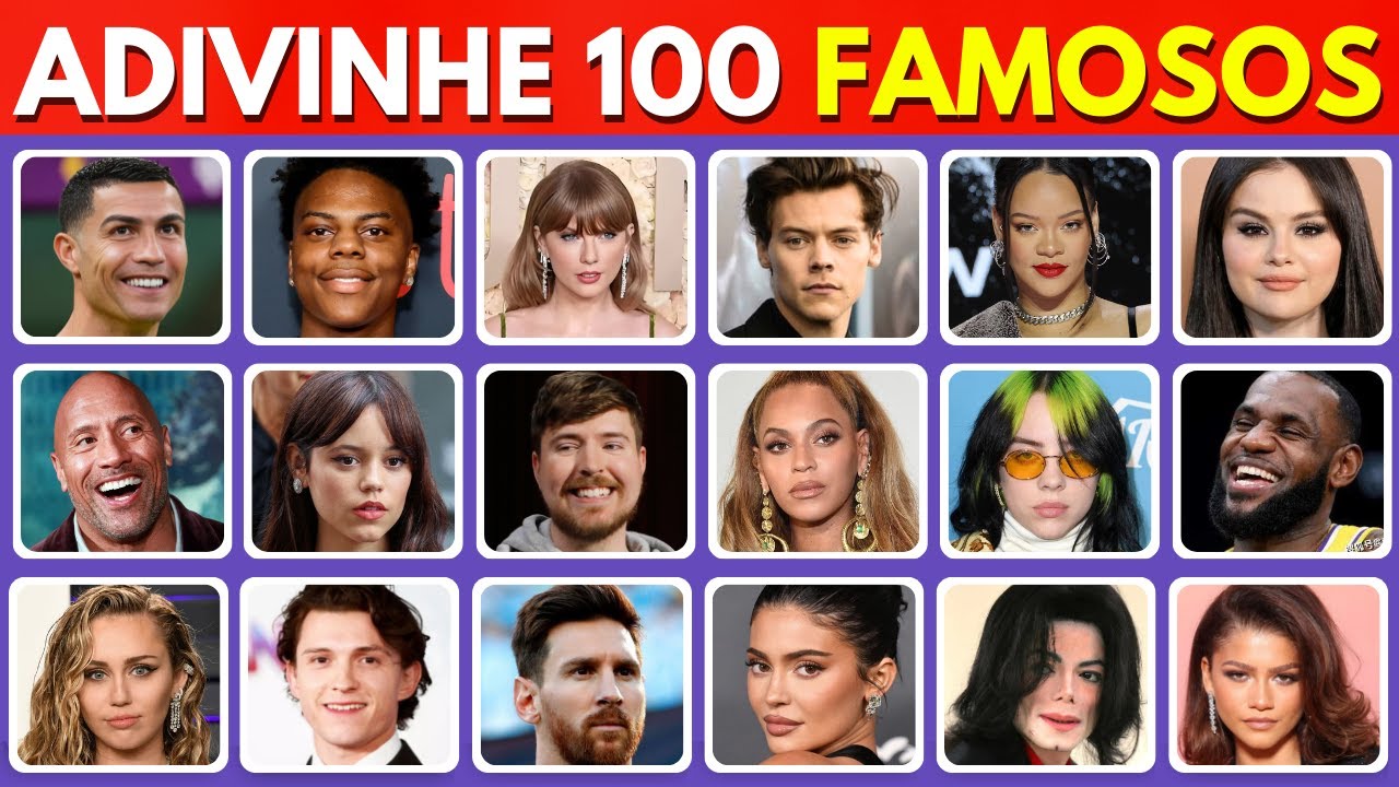 ADIVINHE os FAMOSOS em 5 segundos | 100 pessoas mais famosas do mundo | ZEN QUIZ