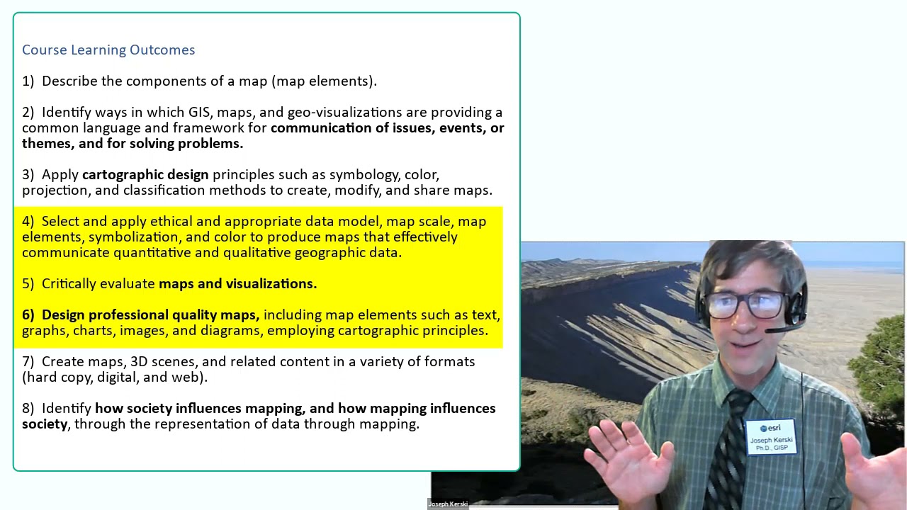 Cartographic Design Course Learning Outcomes